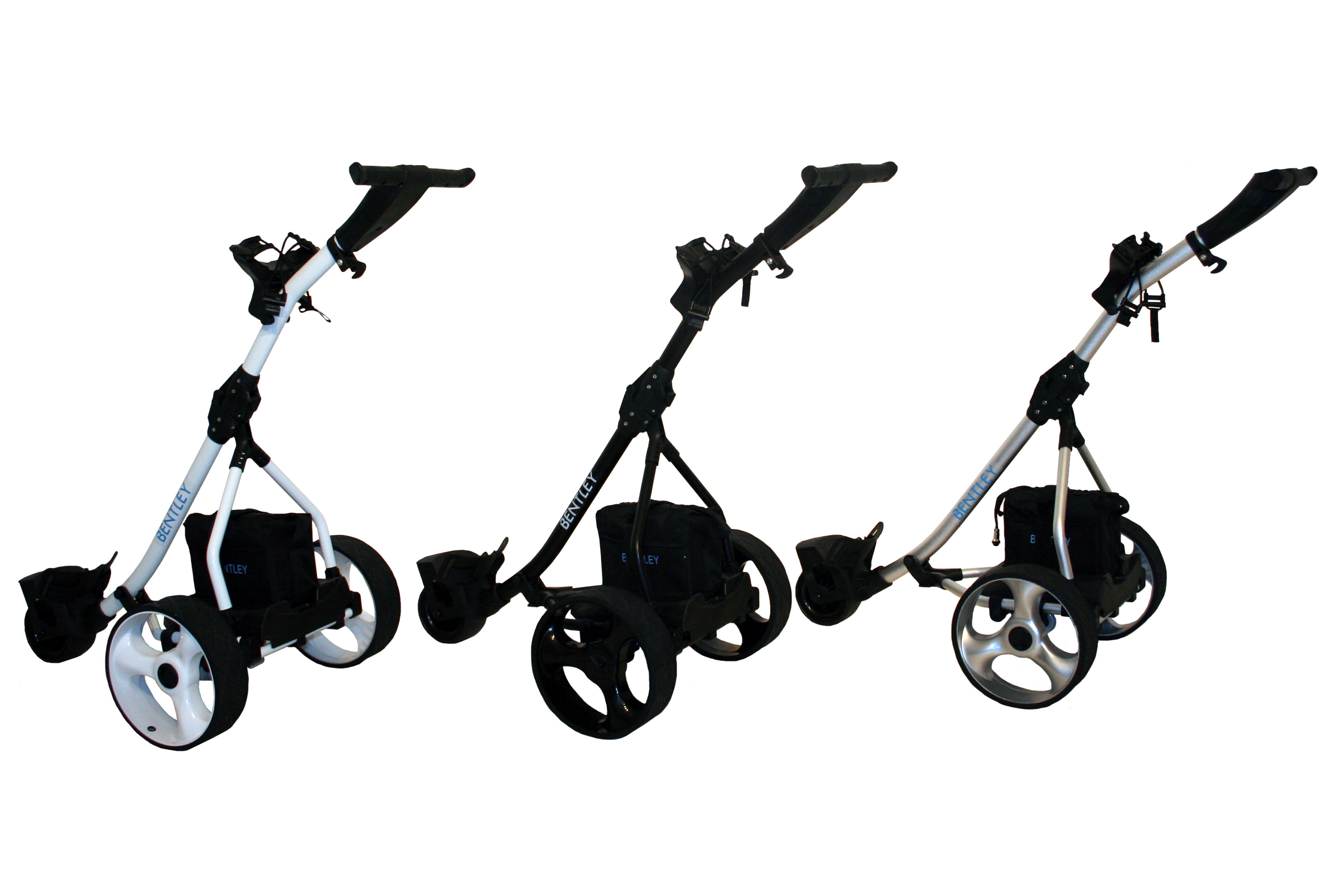 Bentley ElektroTrolley/GolfCaddy 200 W 36 A Weiß/Silber/Schwarz